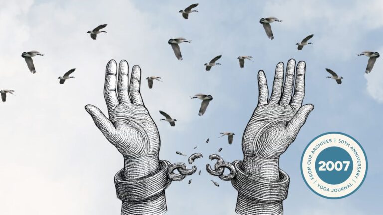 Illustrated image of hands releasing birds into the sky.