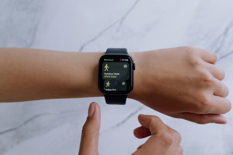 Image of person's wrist wearing Apple watch.