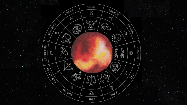 The planet Mars overlaid on the zodiac circle to help you understand your Mars sign in astrology