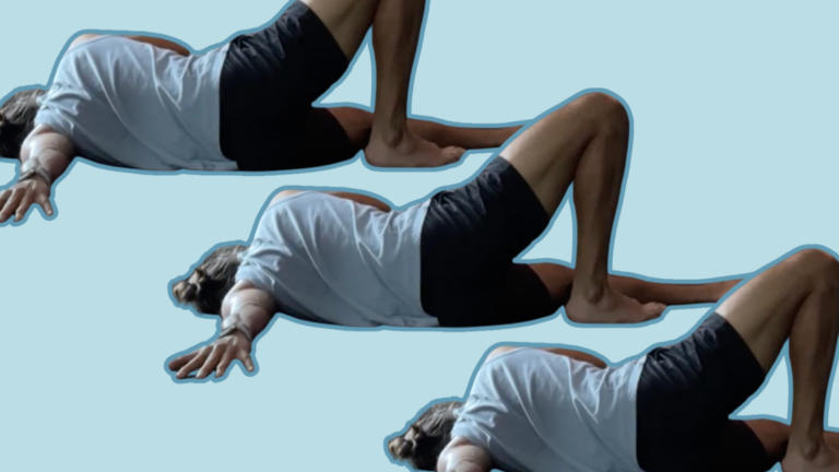 Teacher Jaffer Hussain in Broken Wing against a blue background